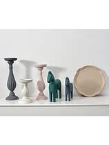 Eurostyle Candleholder Retro Wood-white white embryo Decorative Pendulum of vegetarian adobe Guan Kanins Wind Photography Photography props