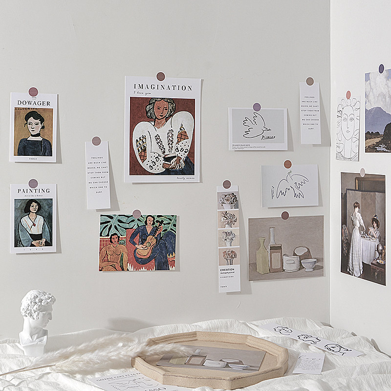 7 Instagram Nordic English decorative card dormitory wall abstract stickers background photography props