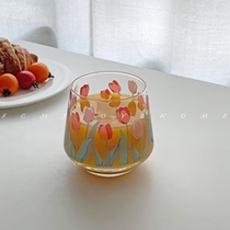 FCMJ Net red ins tulip glass Korean blogger same juice cup latte cup coffee cup