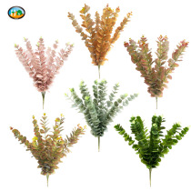 Single simulation small eucalyptus leaf simulation plant 3D money leaf over glue small green plant wedding wedding decoration leaf