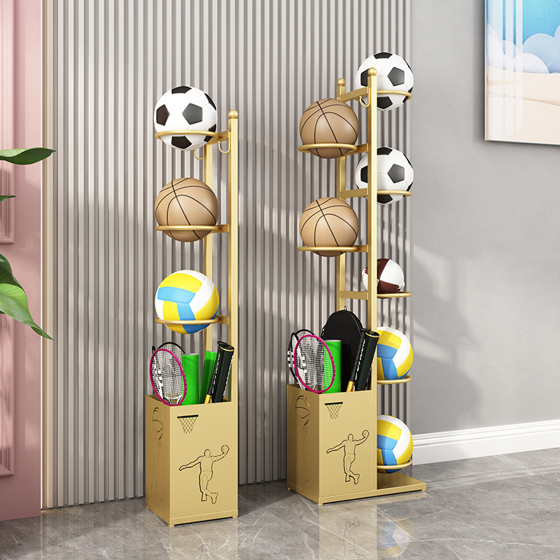 Household Sports Storage Rack for Basketball, Football, Volleyball, Badminton Rackets, Sports Equipment, Toy Display and Organization Rack Household Sports Storage Rack for Basketball, Football, Volleyball, Badminton Rackets, Sports Equipment, Toy Display and Organization Rack