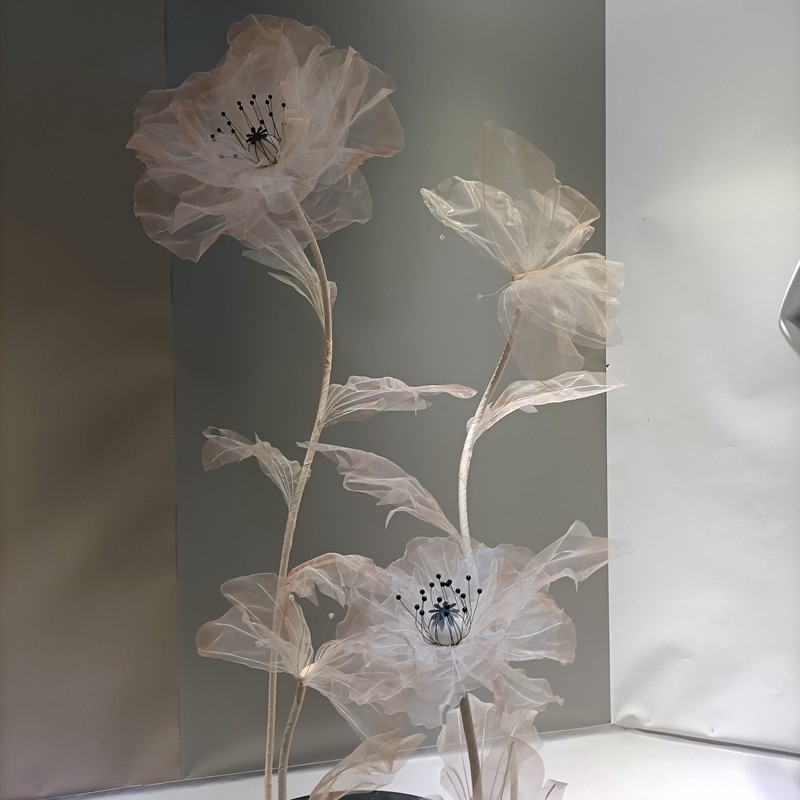 Finished Road Leads Artisanal Paper Flowers Genuine Silk Screen Flowers Large Wedding Wedding Shop Window Decoration Stage Arrangement Photographic Props-Taobao