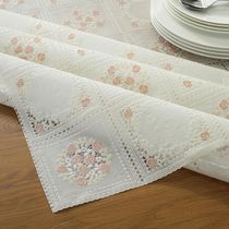 Waterproof tablecloth anti-scalding European style lace wash-in table cloth plastic European style tablecloth PVC coffee table cloth rectangular