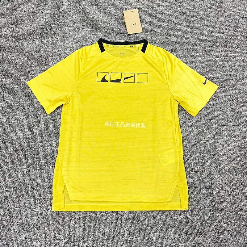 Authentic Nike/Nike Dri-Fit Men's and Women's Knitted Quick-Drying Breathable Training Sports Short-Sleeved Shirt Hj0631 Authentic Nike/Nike Dri-Fit Men's and Women's Knitted Quick-Drying Breathable Training Sports Short-Sleeved Shirt Hj0631