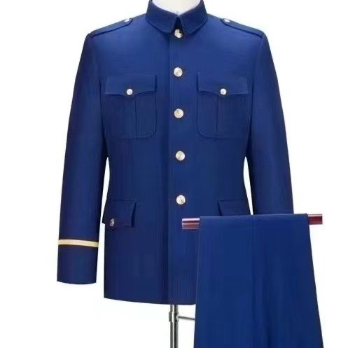 New Style Blue Spring and Autumn Clothing for Men and Women, Regular Fire Service Winter Uniform Set, Long-Sleeved Long Pants Fire Service Uniform