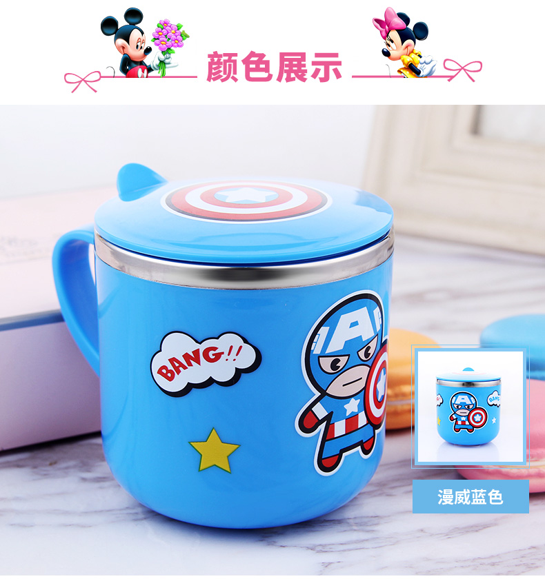 Cốc đựng nước cho trẻ em 304 chén inox cách nhiệt cốc mẫu giáo ly sữa chống vỡ ly có tay cầm cốc chai đựng nước thủy tinh