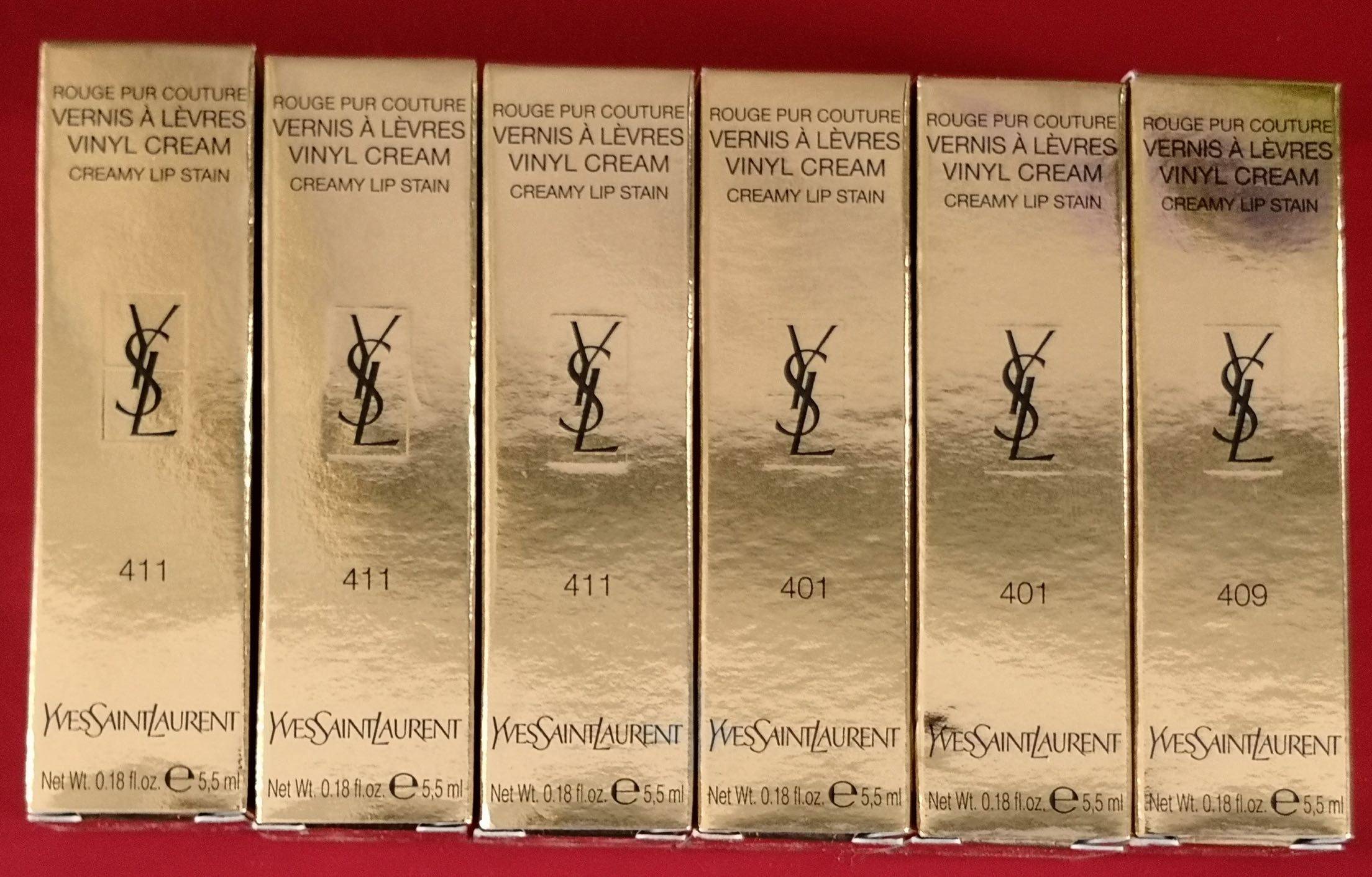 ysl Saint Laurent poplar forest black tube mirror lip glaze lipstick 114 120 411 is red orange red beautiful aunt color