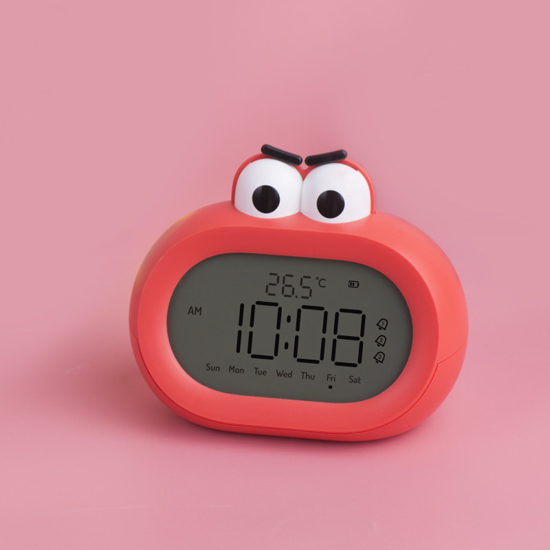 Half-point creative big mouth alarm clock mute student bedside electronic night light cartoon children's dual-use special timer