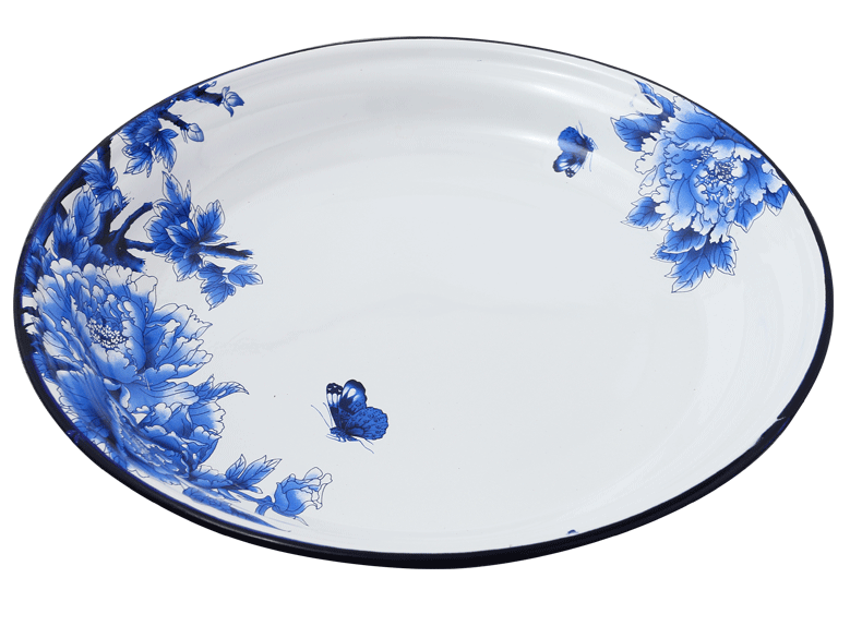 Enamel POTS with cover with freight insurance 】 【 soup basin Enamel plate compote tea tray Enamel basin basin soup basin