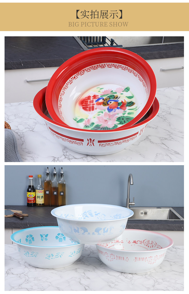 加厚搪瓷珐琅搪瓷盆洗脸盆和面盆36cm40cm洗脚盆老式铁瓷盆-阿里巴巴