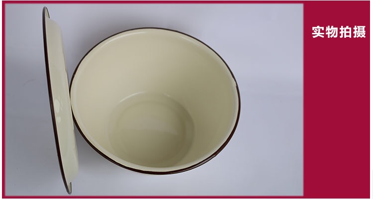 With cover With freight insurance 】 【 enamel flat basin large fresh rainbow such as bowl bowl mercifully oil soup tureen large soup bowl