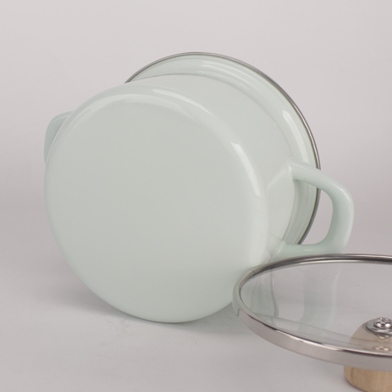 Enamel Japanese Enamel a person eat small pot gas ears baby soup pot cooking noodles induction cooker
