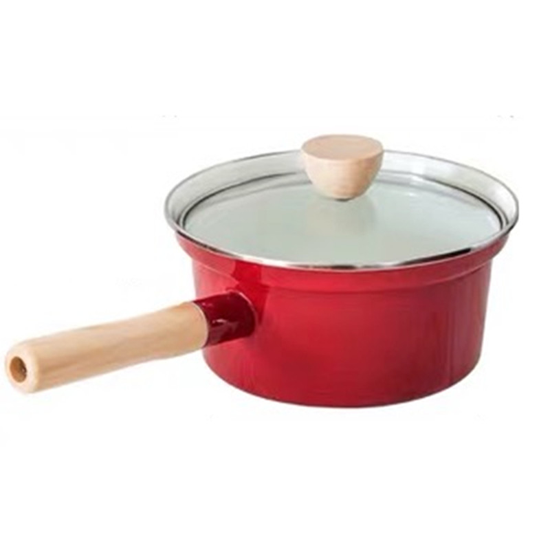 With cover With freight insurance 】 【 spill mantra enamel pot soup pot milk pan pan, induction cooker general firing