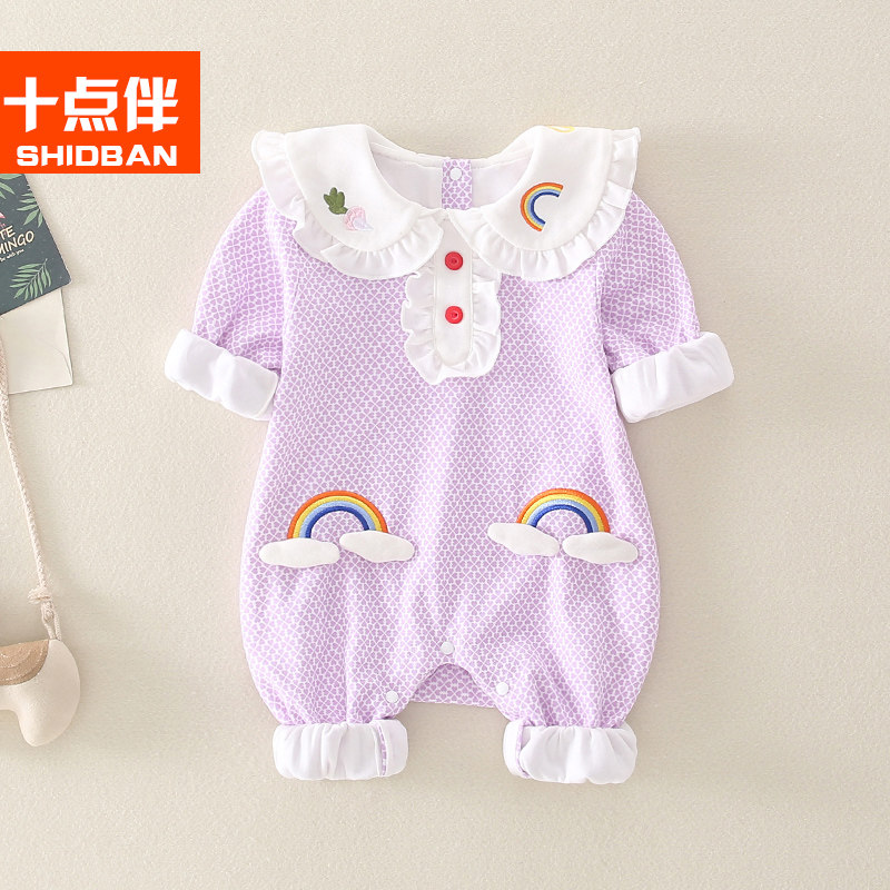 Newborn baby autumn clothes with long sleeves 0-3 month female baby out climbing to serve 5 full moon princess Lionesuuuuuuuuuuuuuuuuuuuuuuuuuuu