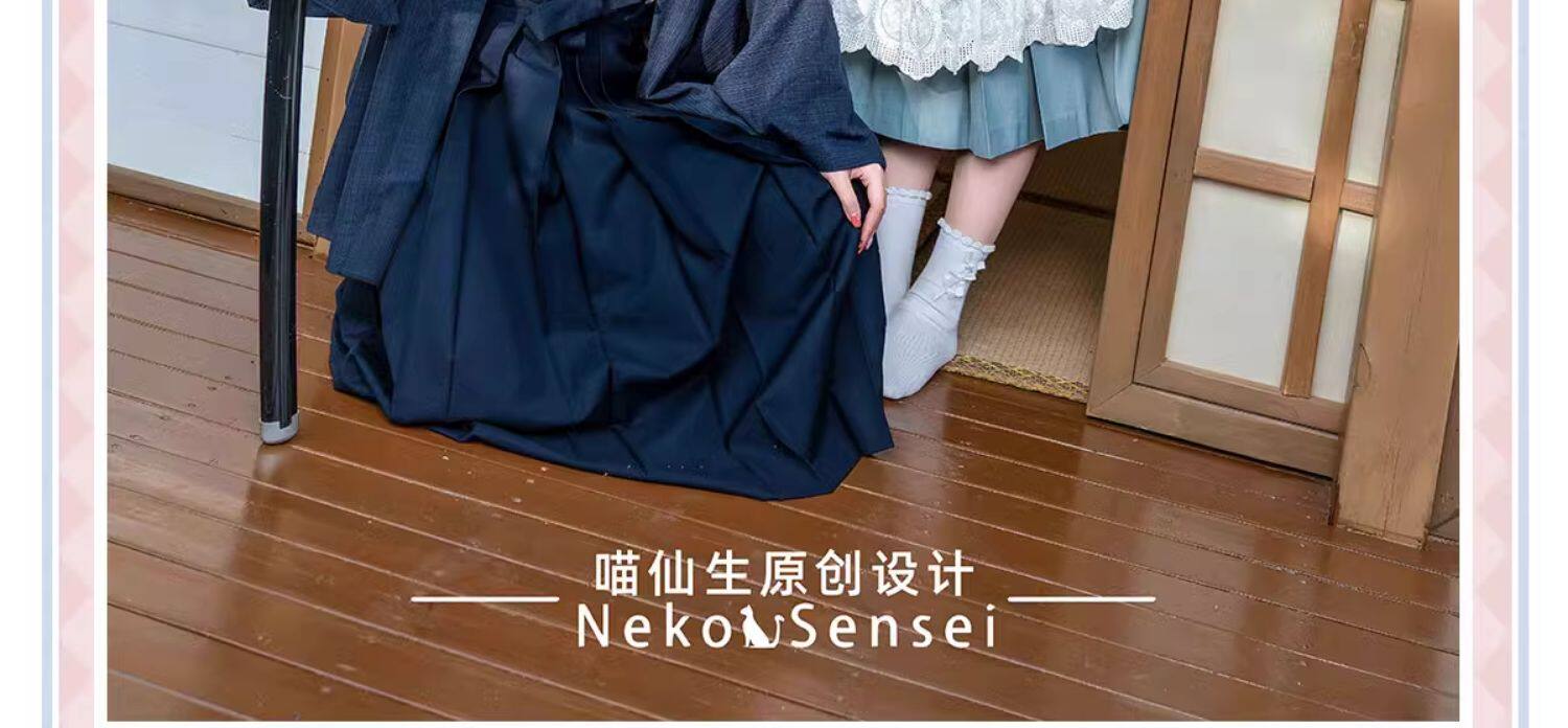 ДК/ДК/школьной формы, потому что 【豆名月现货】喵仙生原创设计大正浪漫sp情侣东瀛时迁和风女仆装