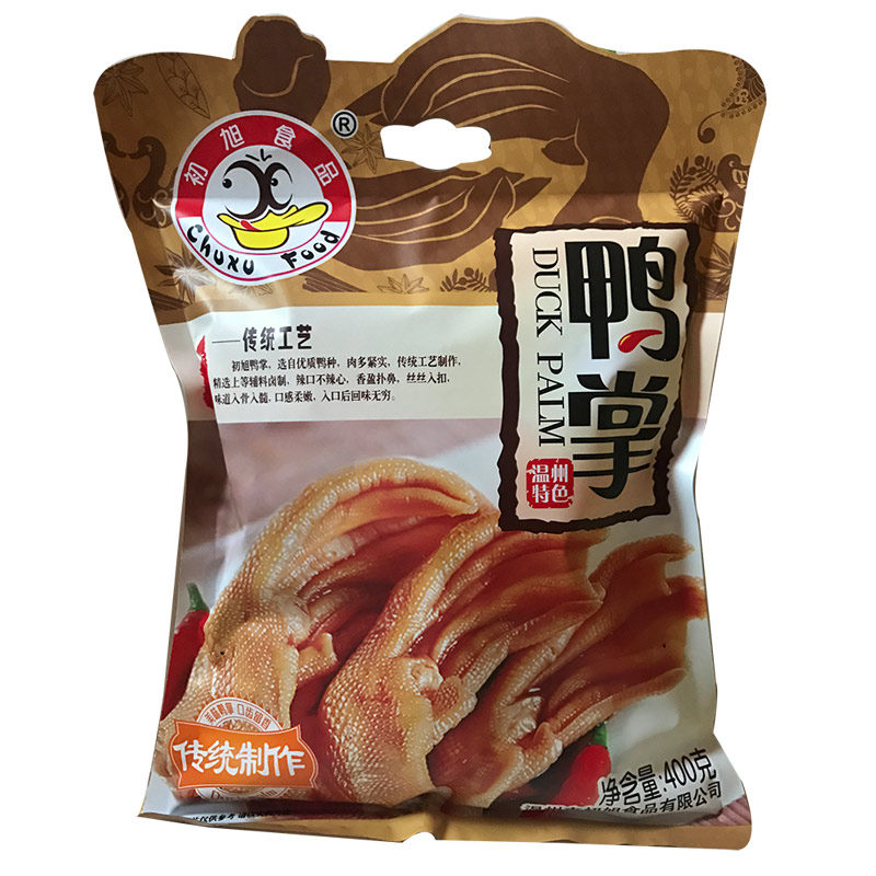 Official store Wenzhou Chuxu duck paw net weight 400g New packaging Independent small packaging original flavor