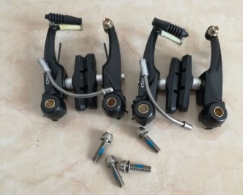 Folding Bicycle V Brake Caliper Folding Bicycle V Brake Aluminum Alloy V Brake Front Fork Brake Bicycle Accessories