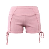 Летние сексуальные трикотажные эластичные шорты, штаны, белье для коррекции формы бедер, леггинсы, с акцентом на бедрах, на шнурках, в обтяжку