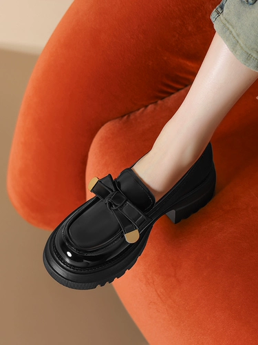 Лоферы, высокие туфли в английском стиле для кожаной обуви, обувь на платформе, из натуральной кожи, в британском стиле