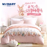 Детский комплект, хлопковое двусторонное покрывало, 3 предмета, 4 предмета