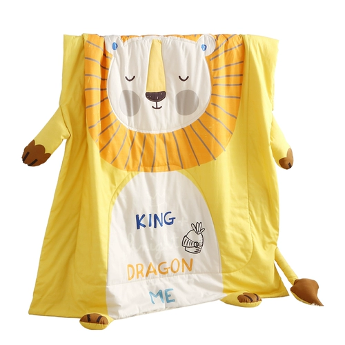 Мультяшное хлопковое прохладное одеяло для школьников, можно стирать