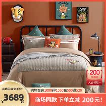 (Mall same section) Dream Baby Long suede cotton Four sets Children pure cotton Three sets Cartoon Bed Bedding