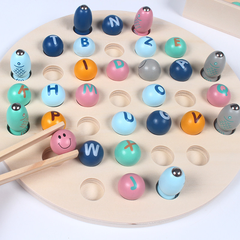 Fishing toys Children's infant and child puzzle kitten fishing magnetic baby fishing multi-function suit