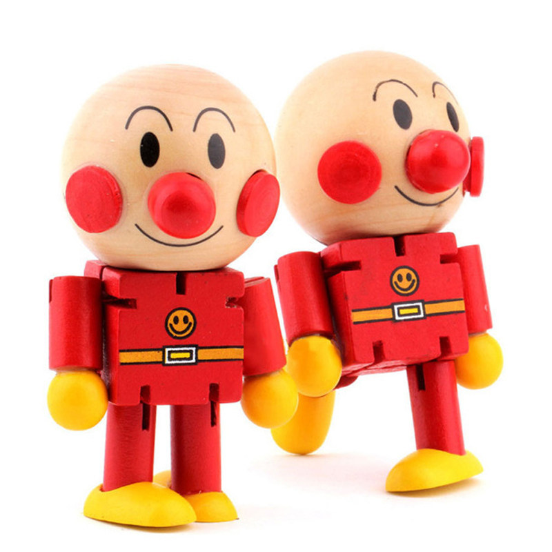 Children's Simulation Animal Dog Wooden Creative Double Puppet Toys Bread Superman Joint Mobile Toys