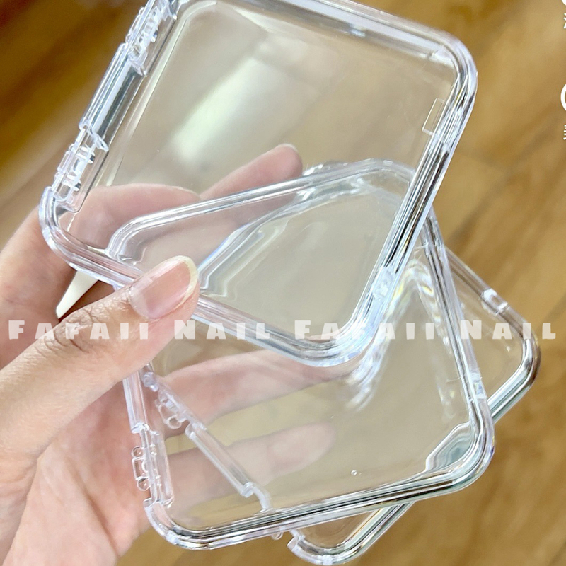 Wearable Nail Storage Box, Transparent Nail Display Box, Flip-Top Jewelry Box, Nail Packaging Box, High-End Display Gift Box