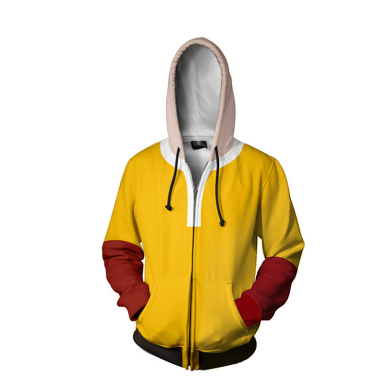 Anime Merchandise One Punch Man 3D Printed Sweatshirt Zip-Up Hoodie Sports Cosplay Anime Merchandise One Punch Man 3D Printed Sweatshirt Zip-Up Hoodie Sports Cosplay