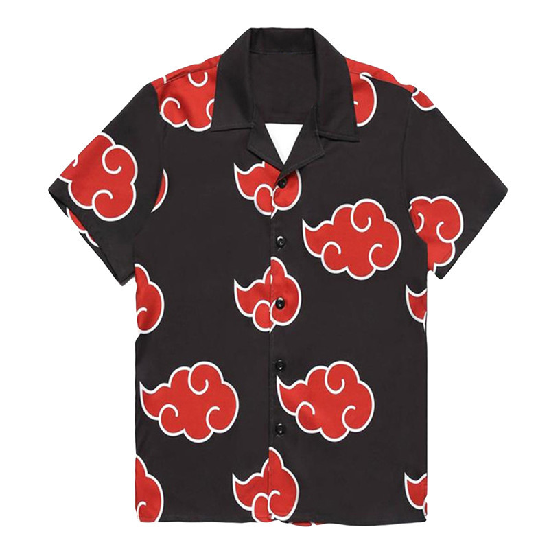 Anime Merchandise Naruto Akatsuki 3D Print Summer Men's Shirt Casual Clothing Cos