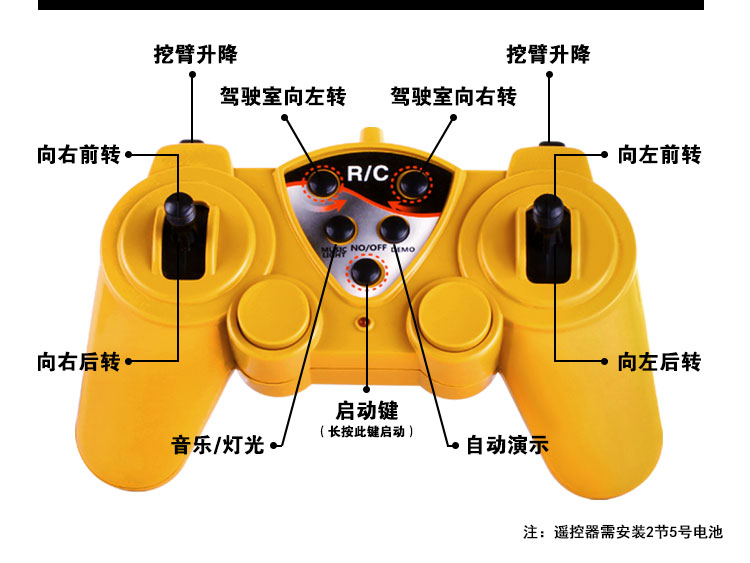 Điều khiển từ xa máy xúc quá khổ máy xúc đồ chơi cậu bé kỹ thuật điện xe có sạc vô lăng móc máy xe địa hình điều khiển từ xa