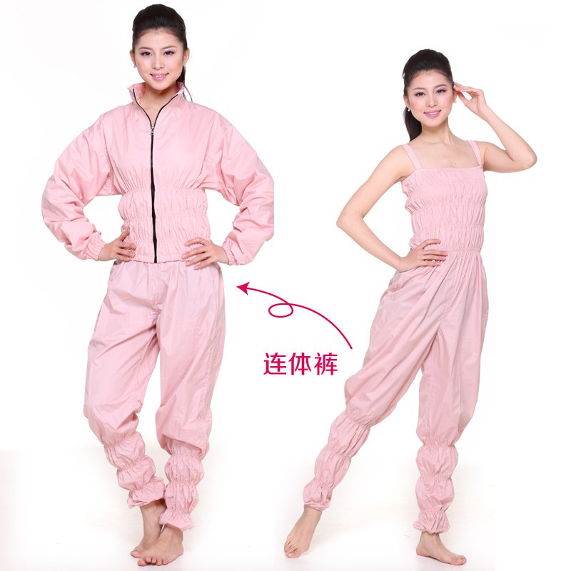 Sweat clothes Women's suit Sports fever weight loss clothes Gym fat burning sweat sweating clothes summer belly explosion sweat pants