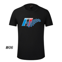Racing series T-shirt mens Spring and Autumn New Youth round neck T-shirt top slim BMW locomotive joint name body shirt tide