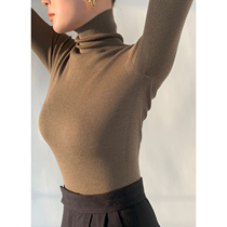 MARYME 120S double - share thickening Yanzo OTW seamless one - collar wool blouse