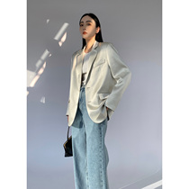 Maryme Spring Japan imports triacetic acid classic daddy suit coat spring and autumn casual han edition loose