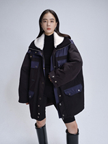 MARYME Winter Warm Color Pattern Design Removable Lamb-collar Functional Casual Clothing Cotton Cotton Clothing