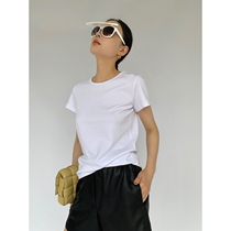 MaryME2021 Summer Close Casual Small Cotton Double - sided Audale Cotton Circle T - shirt