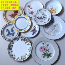 37 Foreign Return Porcelain-Plate K (Grand Prize Plate) Ornament Western Style Painted Fish Plate Large Dinner Plate