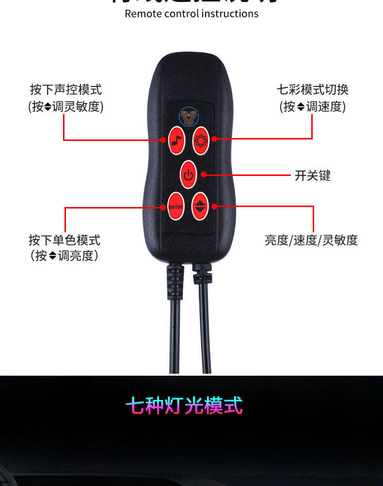 Colorful car Cold Light advanced voice-controlled music rhythm atmosphere light led Central control instrument panel atmosphere light bar