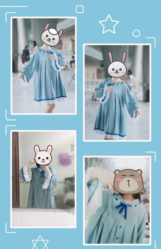 Yu Meng COS phó tế đen Xier pyjama váy ngủ liti Lolita hàng ngày phục vụ tại nhà COSPLAY trang phục phụ nữ cosplay