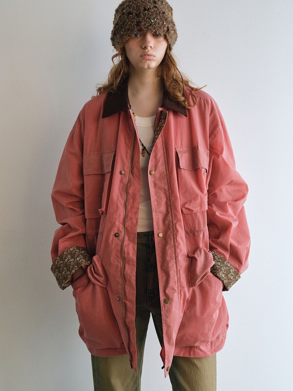 Helloseptember New Product Non-Washable Dry Cleaning Ironing Vintage Oil Wax Barn Jacket Coat V9610