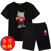 Boxing mèo con trang bị cho chàng trai mùa hè trang phục thiết lập năm 2020 vừa mới và lớn cậu bé 10 bé trai thể thao mùa hè Hàn Quốc phiên bản.