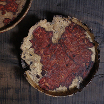 Combined Pot bearing tea tray containing flower pear cherry wood scar Silence Natural Remnant for a Solitary Nature