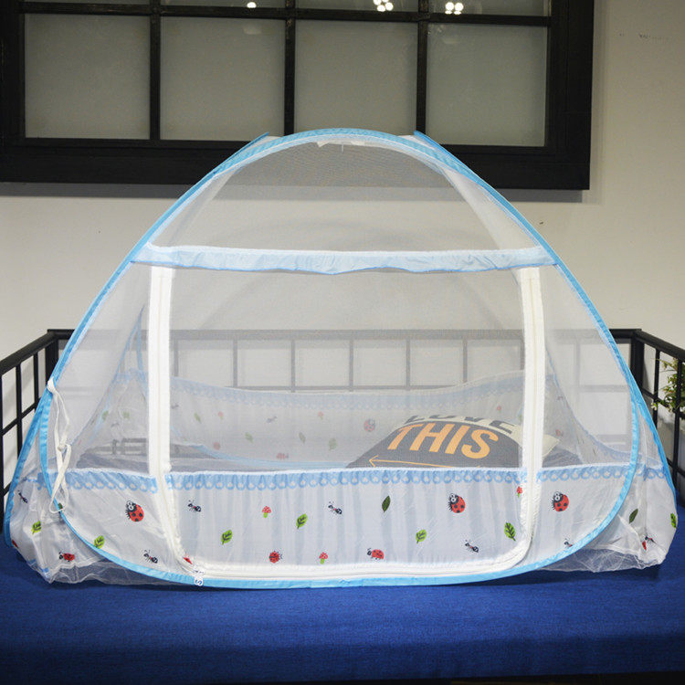 Baby baby mosquito net cover anti-mosquito bottom free installation foldable floor belt bracket young children children's yurt