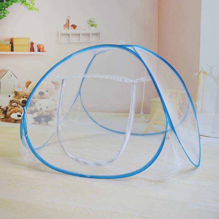 Crib baby newborn children children yurt mosquito net with bottom free installation foldable bracket anti-mosquito cover