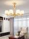 All-Copper American-Style Atmospheric Living Room Lamp, High-End Chandelier, Modern Simple Retro Bedroom European-Style Self-Built House Villa Lighting Fixtures