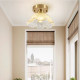 All-Copper Corridor Ceiling Light, French Light Luxury Retro Balcony, American High-End Vintage Style Foyer Entrance Light
