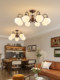 All-Copper New High-End Vintage Mid-Century Style Chandelier Living Room Lamp French Bedroom Lamp Hall Main Lamp American-Style Lighting Fixtures