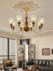 French-Style Living Room Chandelier, Vintage Lamp, Retro Romantic European Style, High-End Light Luxury American Designer Model, All-Copper Lighting Fixtures